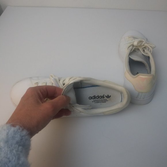 Adidas Stan Smith White Easy Yellow Pearl Rare 8494 Size W 6.5 With Box Like New - Picture 7 of 8